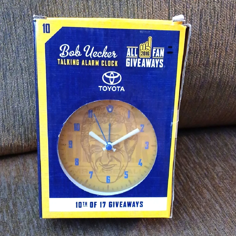 Milwaukee Brewers/ Bob Uecker Talking Alarm Clock